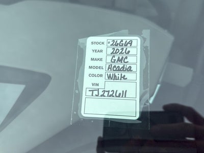 2026 GMC Acadia Elevation